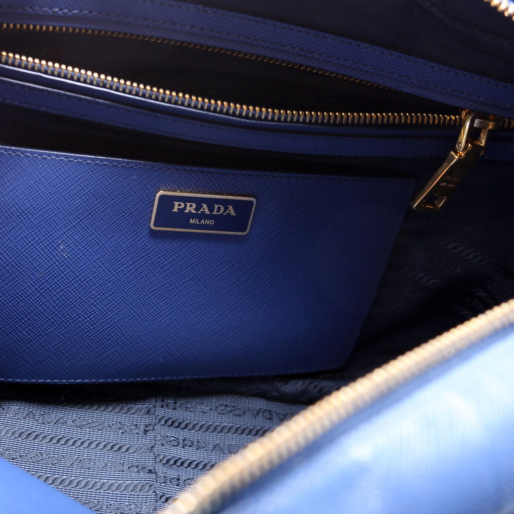 Saffiano Lux Bauletto Bag Blue