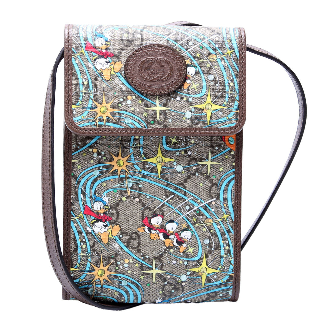 Gucci 647927 X Disney GG Supreme Donald Duck Mini Crossbody