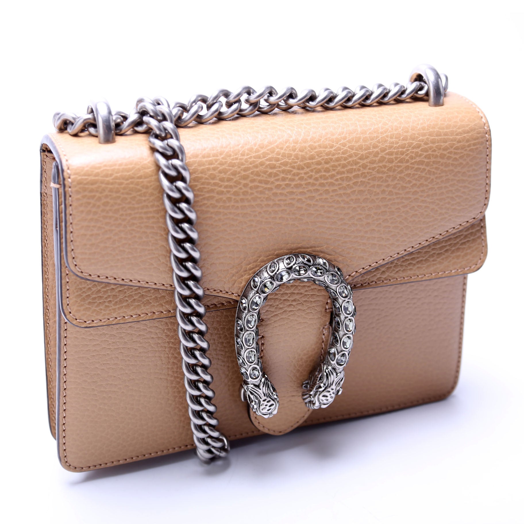 421970 Dionysus Leather Shoulder Mini Tan