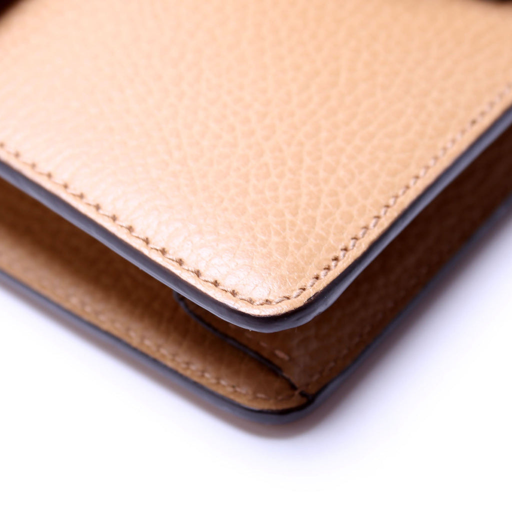 421970 Dionysus Leather Shoulder Mini Tan