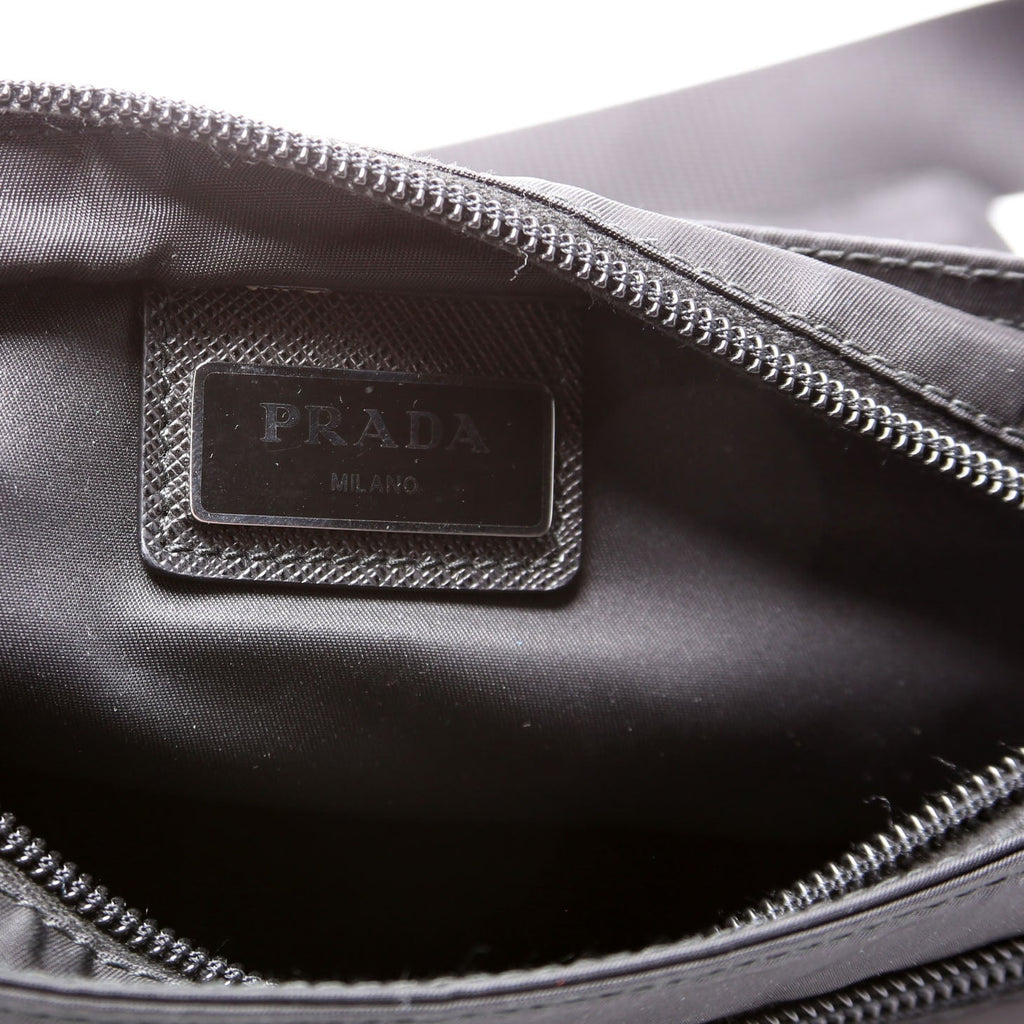 Nylon Flat Small Messenger Black