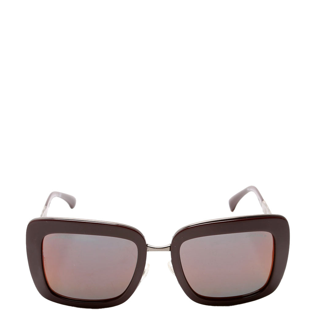 5369 Oversized Square Sunglasses Burgundy