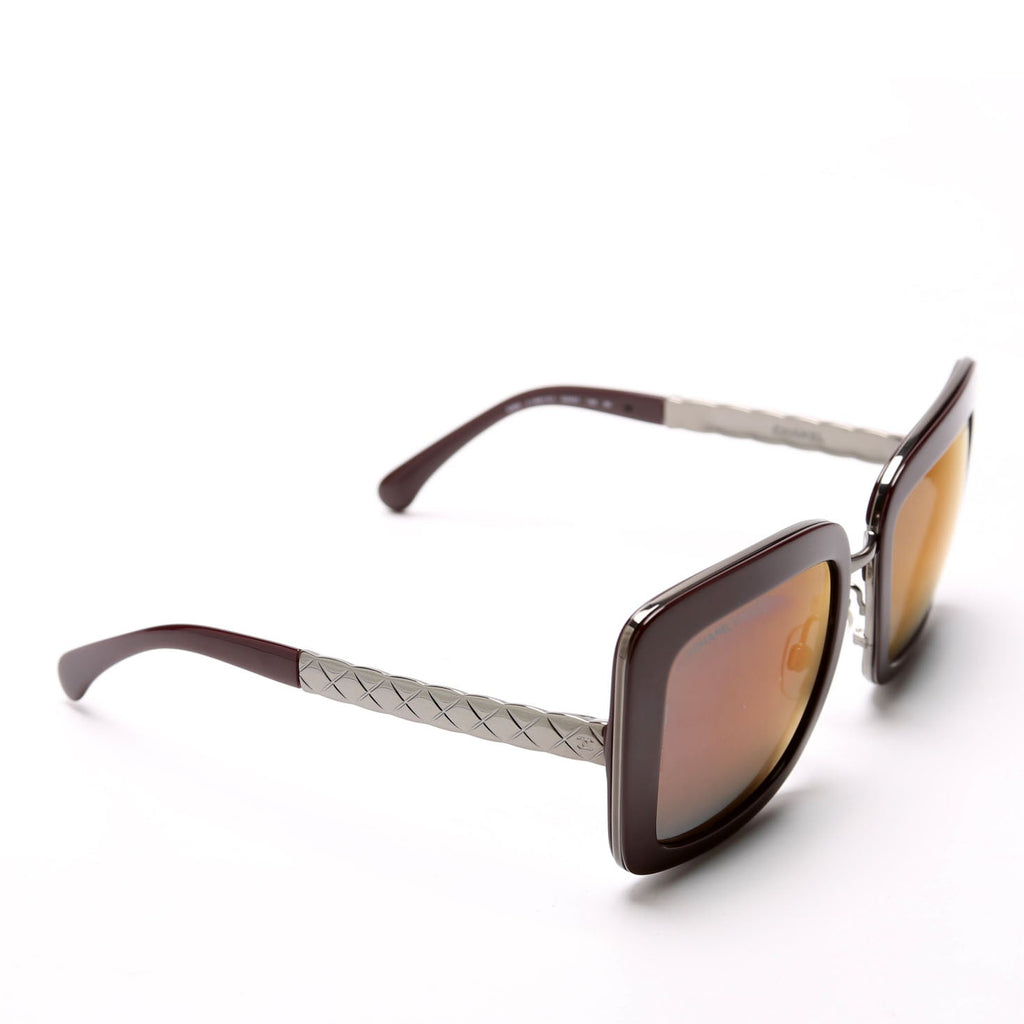 5369 Oversized Square Sunglasses Burgundy