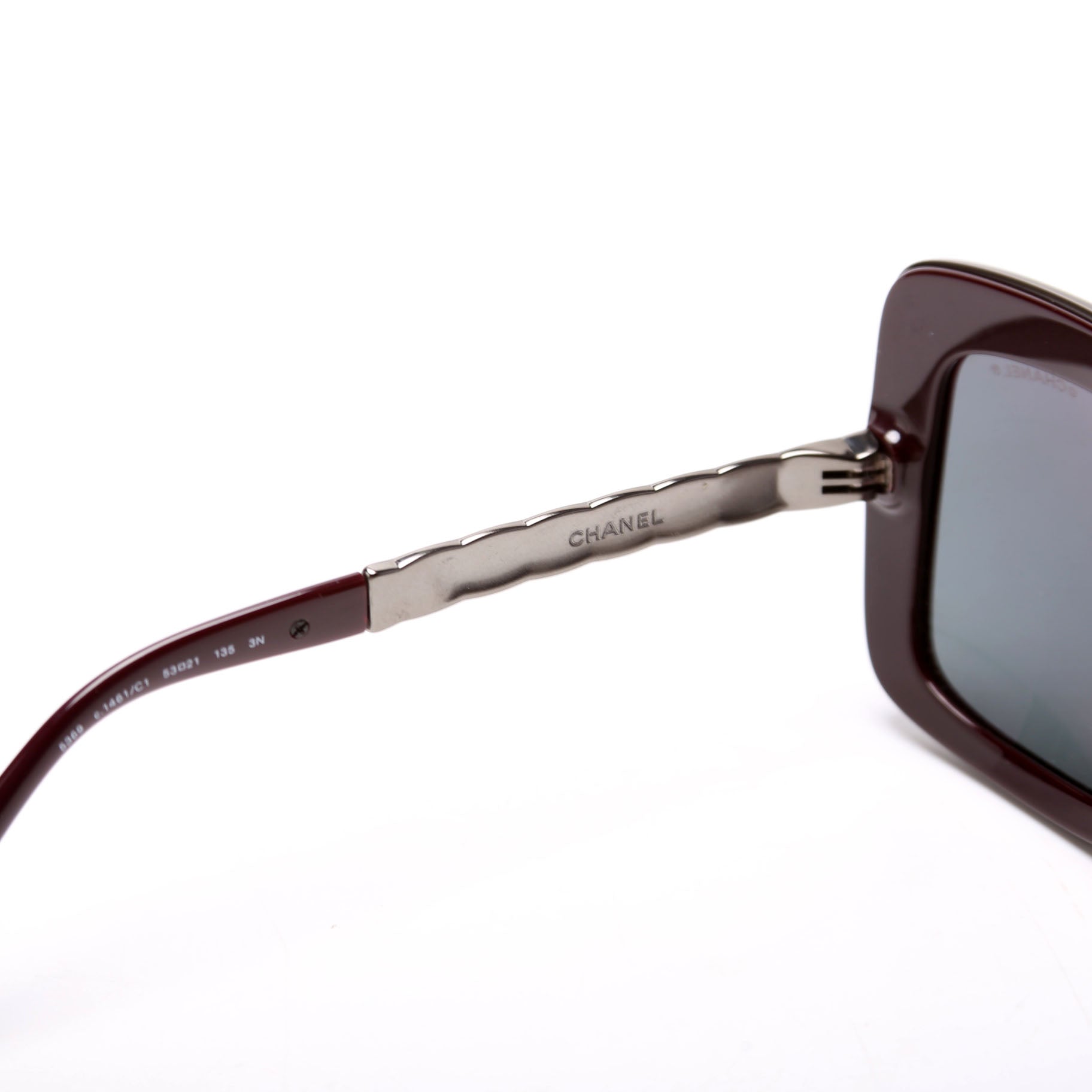 5369 Oversized Square Sunglasses Burgundy