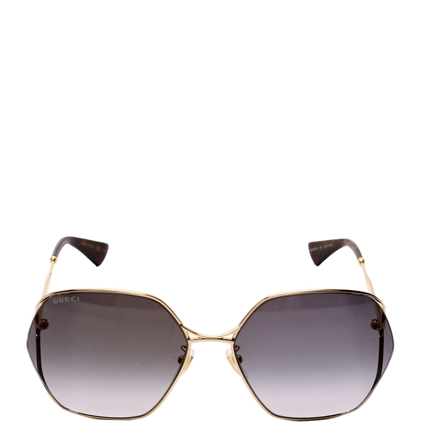 GG0818SA Oversized Sunglasses Black/Gold