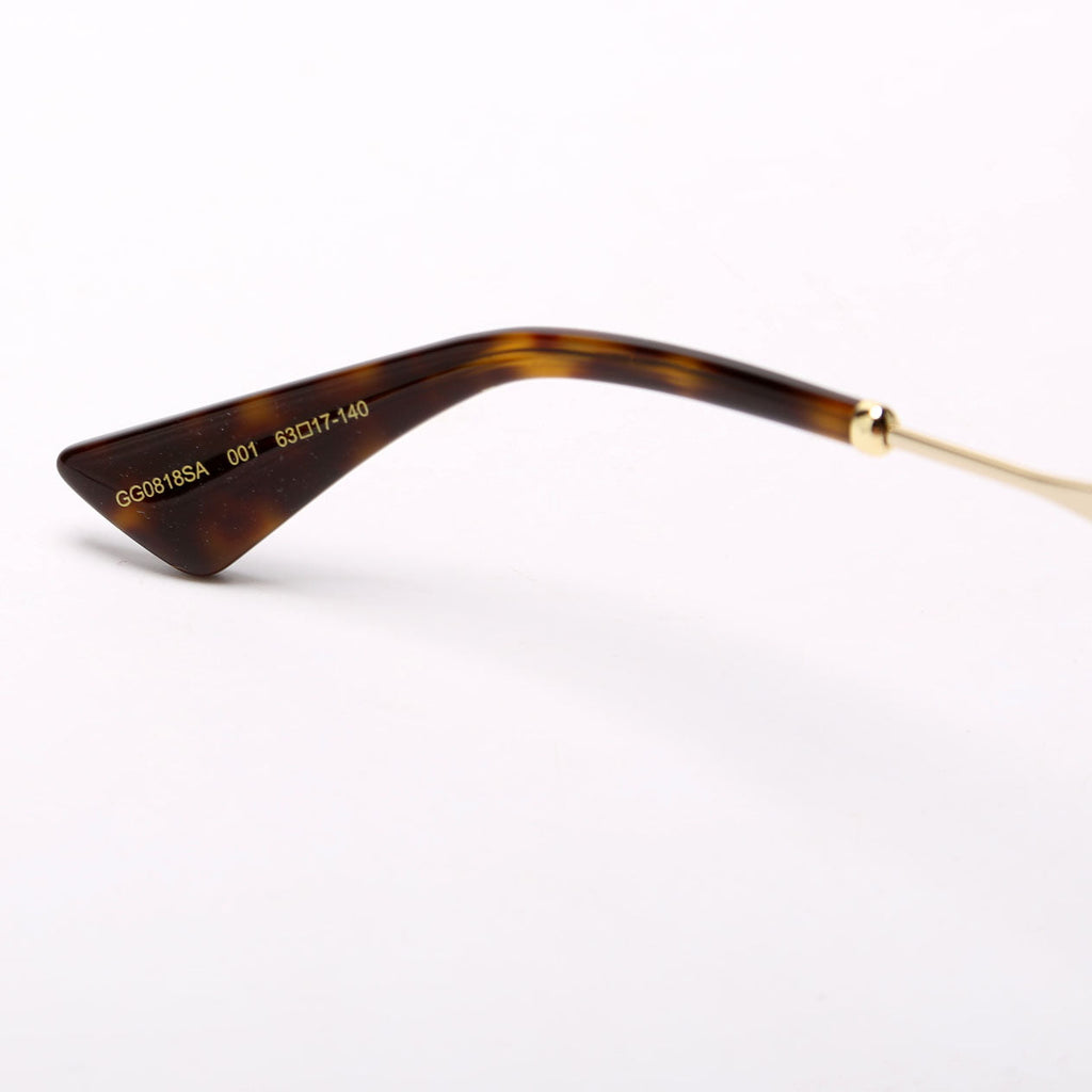 GG0818SA Oversized Sunglasses Black/Gold