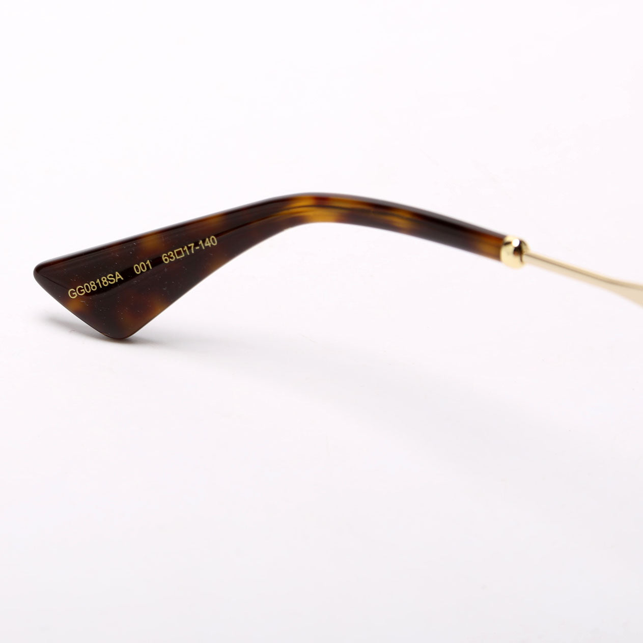 GG0818SA Oversized Sunglasses Black/Gold