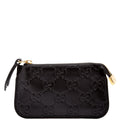 447964 GG Leather Key Pouch Black