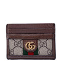523159 Ophidia GG Card Case Brown