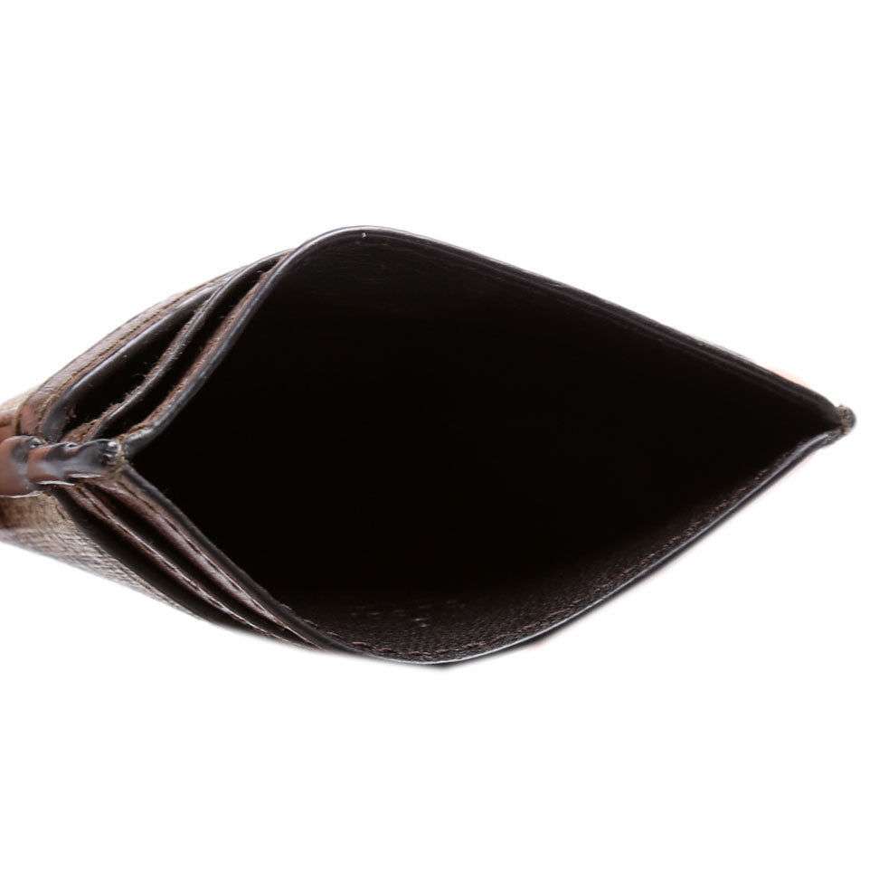 523159 Ophidia GG Card Case Brown