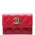 Crystal CC Compact Wallet Caviar Berry