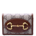621887 Horsebit 1955 GG Supreme Card Case Brown