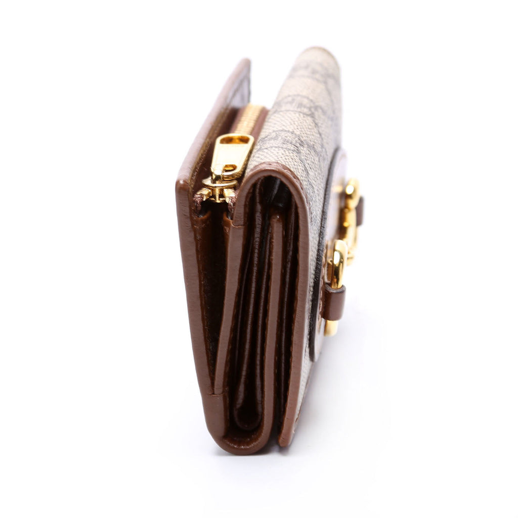 621887 Horsebit 1955 GG Supreme Card Case Brown