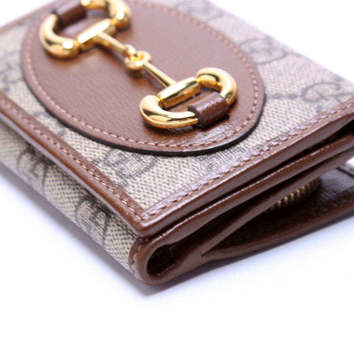 621887 Horsebit 1955 GG Supreme Card Case Brown