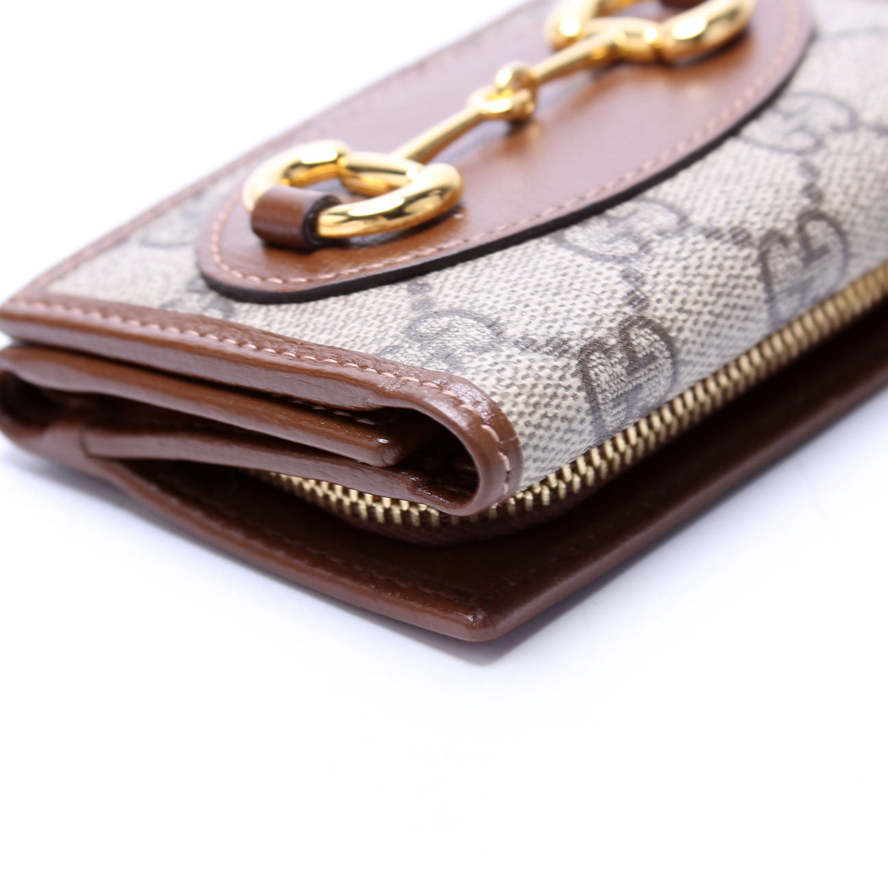 621887 Horsebit 1955 GG Supreme Card Case Brown