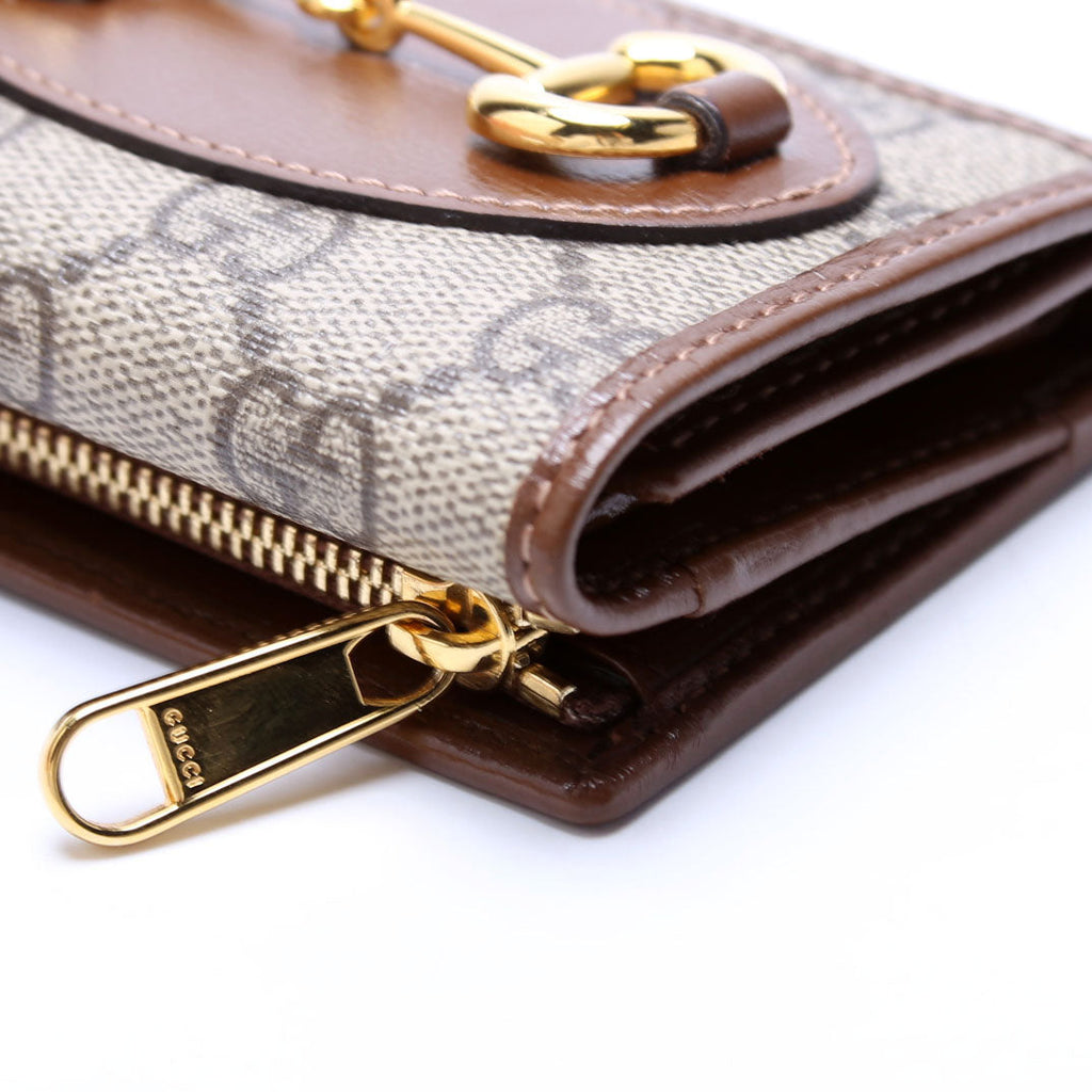 621887 Horsebit 1955 GG Supreme Card Case Brown