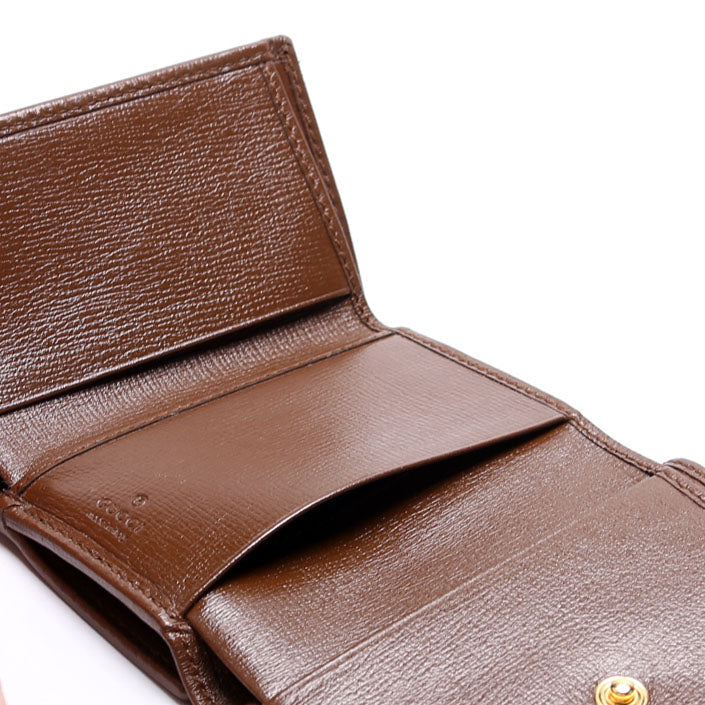 621887 Horsebit 1955 GG Supreme Card Case Brown