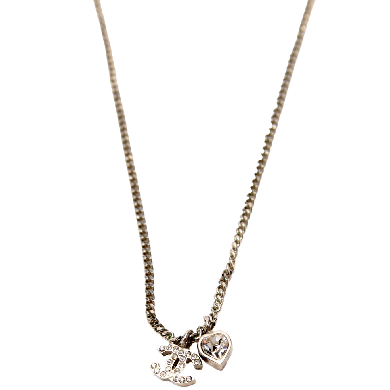 Crystal CC Heart Pendant