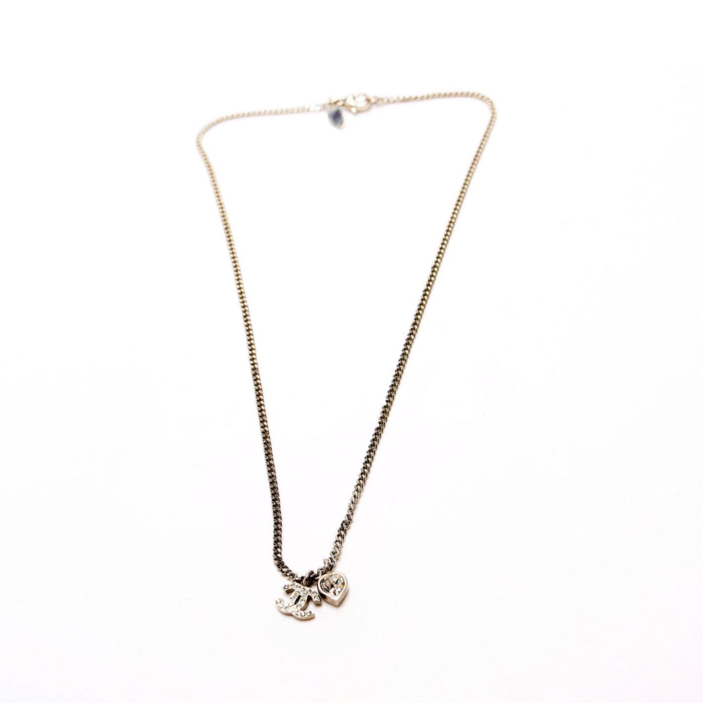 Crystal CC Heart Pendant