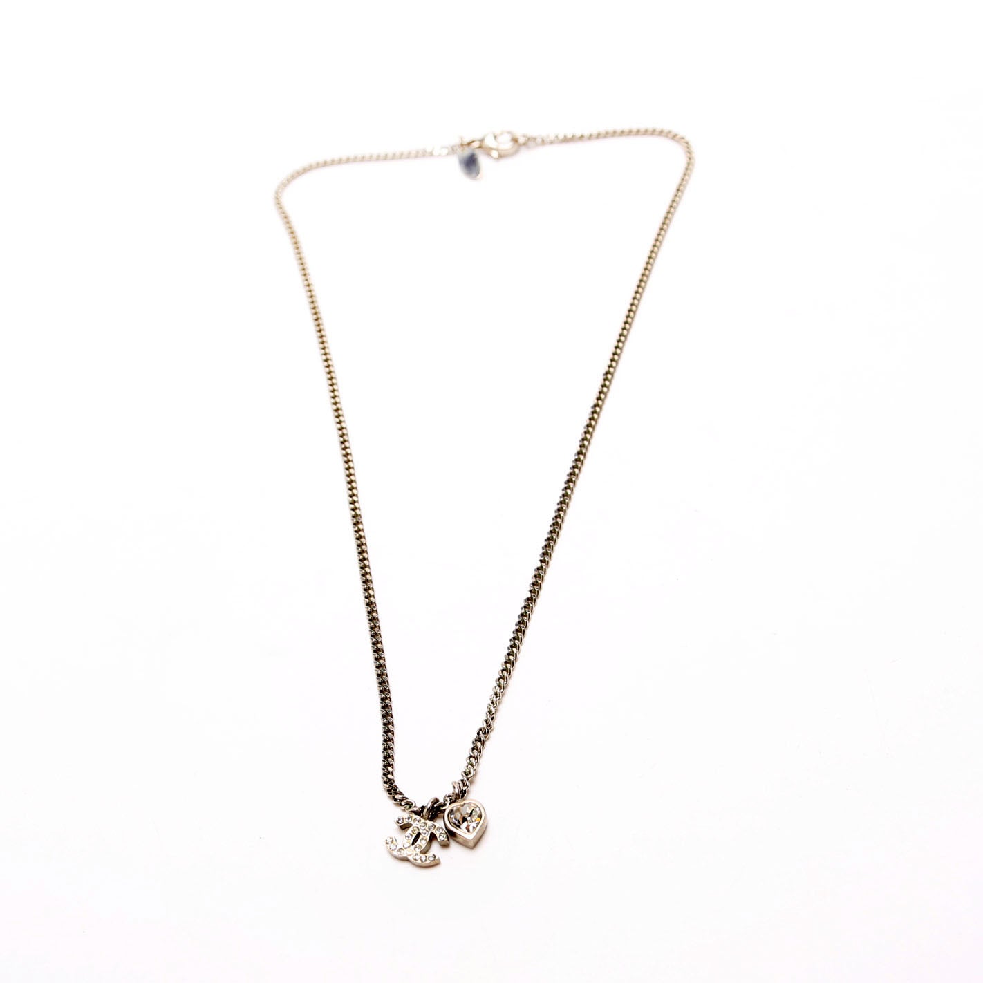 Crystal CC Heart Pendant