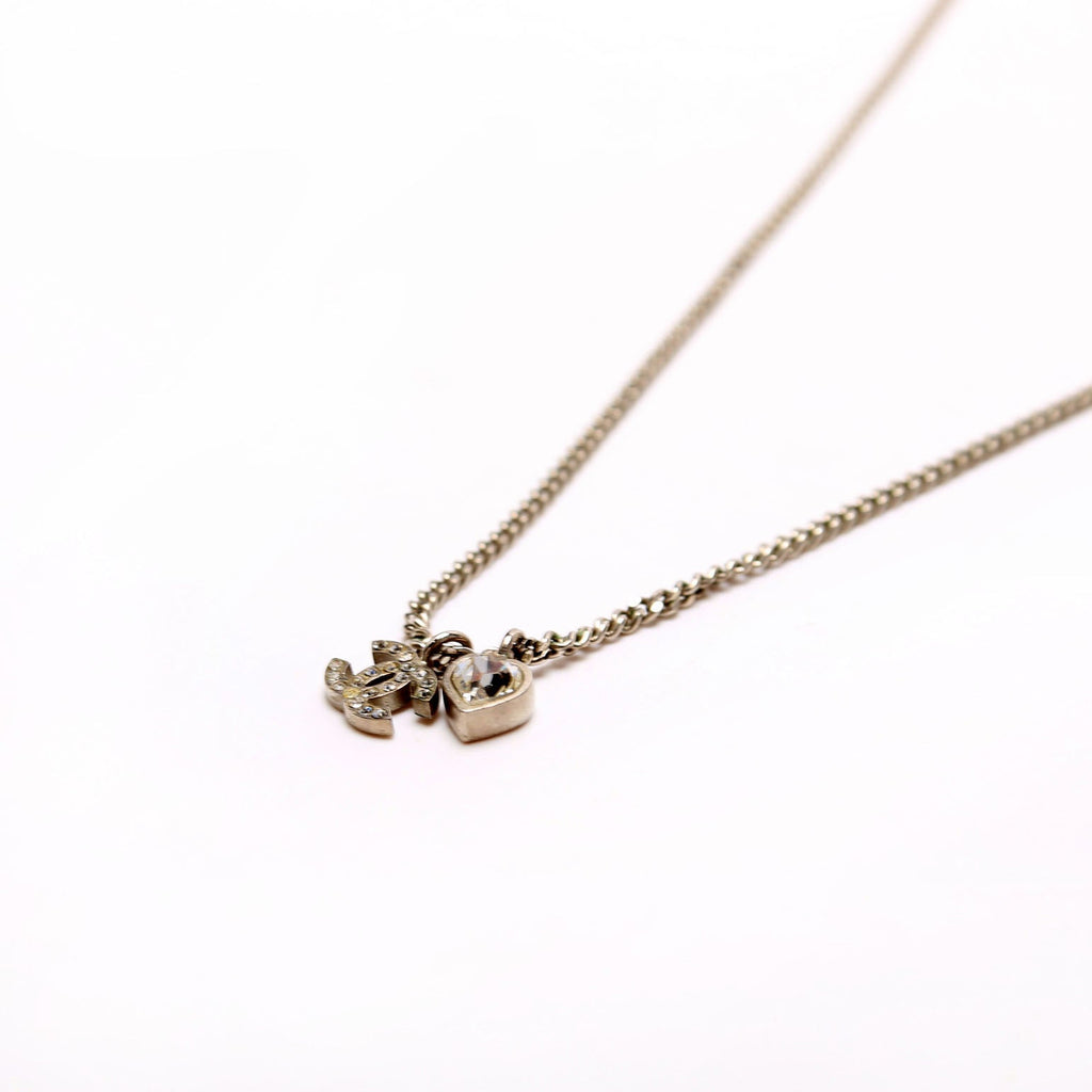 Crystal CC Heart Pendant