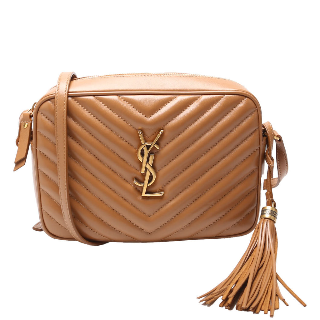 Lou Camera Bag Chevron Nude/Gold