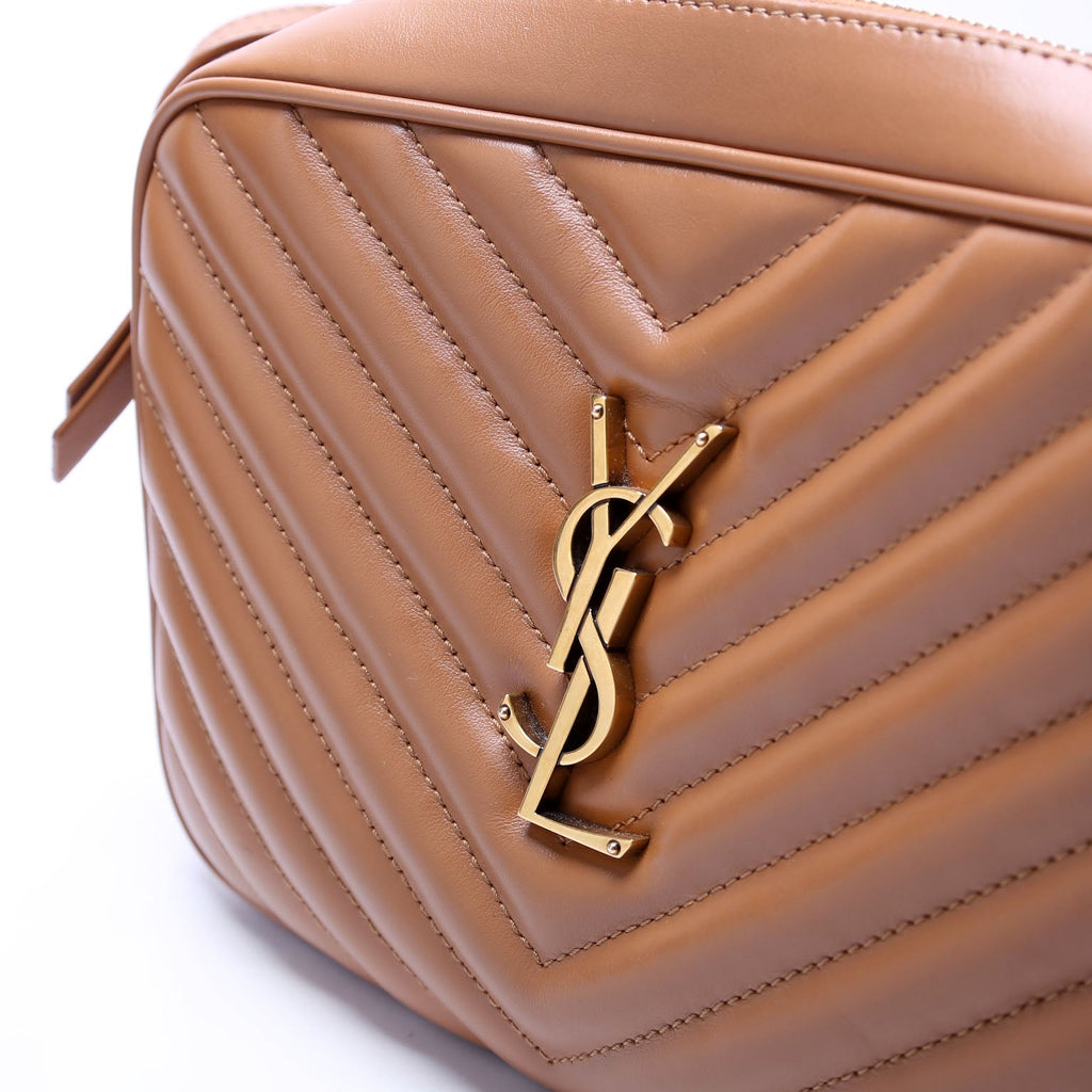 Lou Camera Bag Chevron Nude/Gold