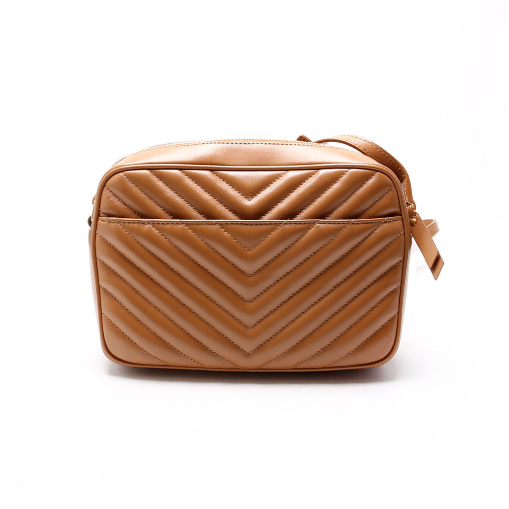 Lou Camera Bag Chevron Nude/Gold