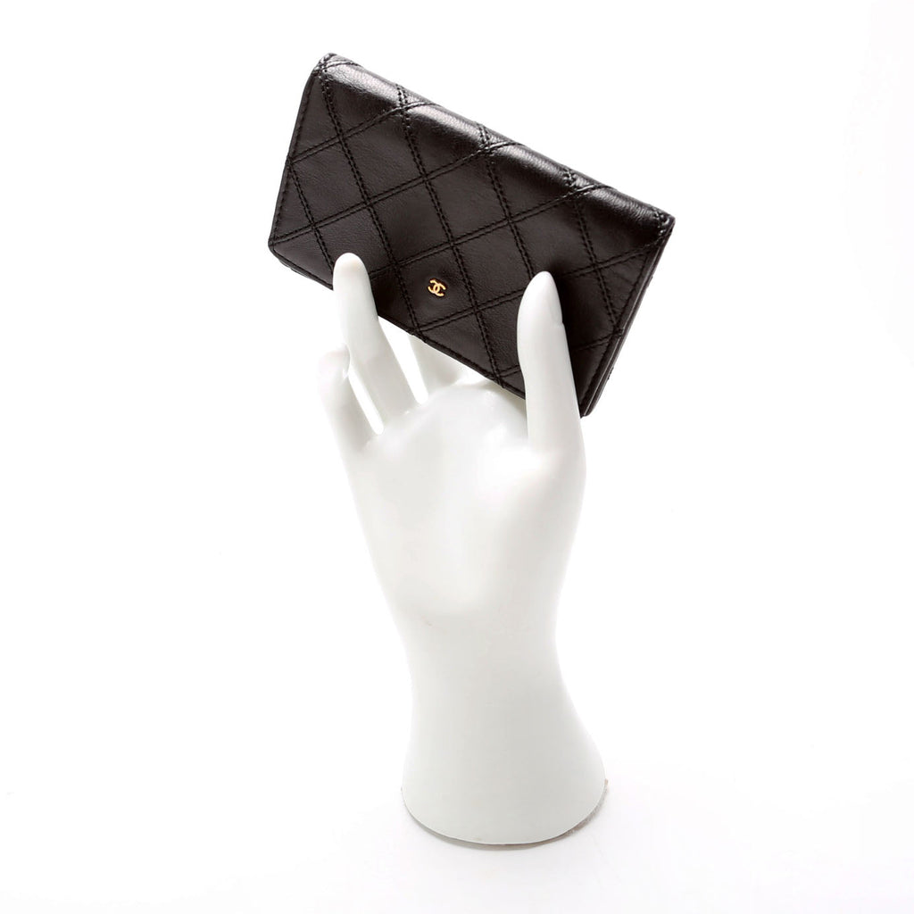 CC Quilted Compact Coin Card Case 0M Vintage Black