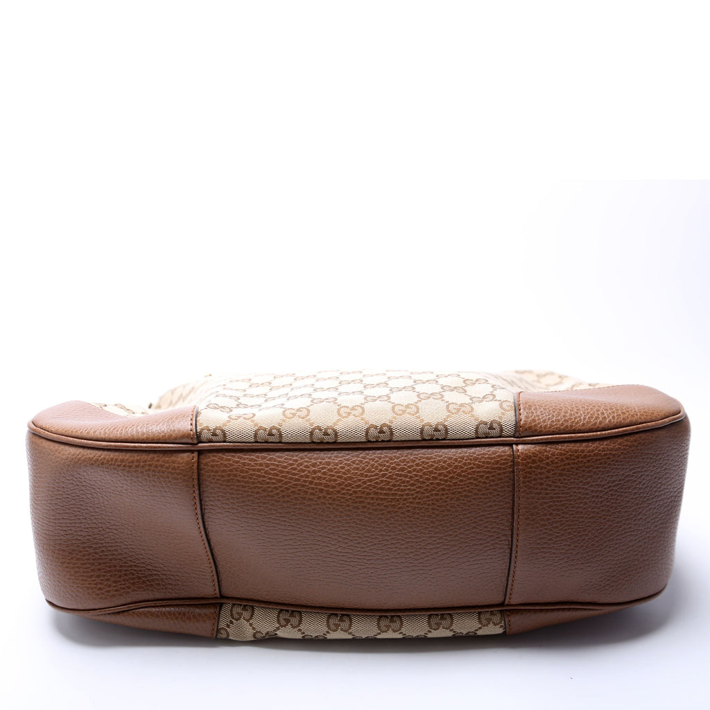 GG Canvas Bree Hobo Brown
