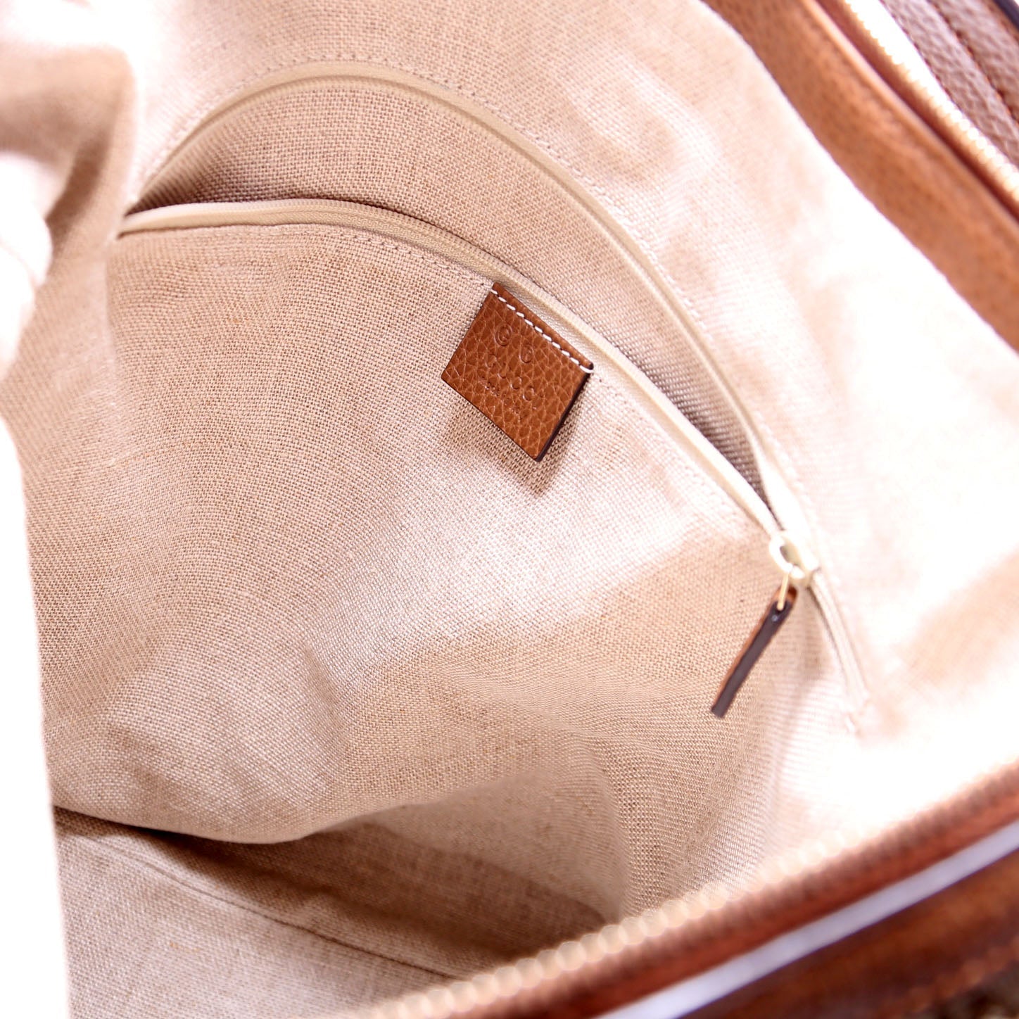 GG Canvas Bree Hobo Brown