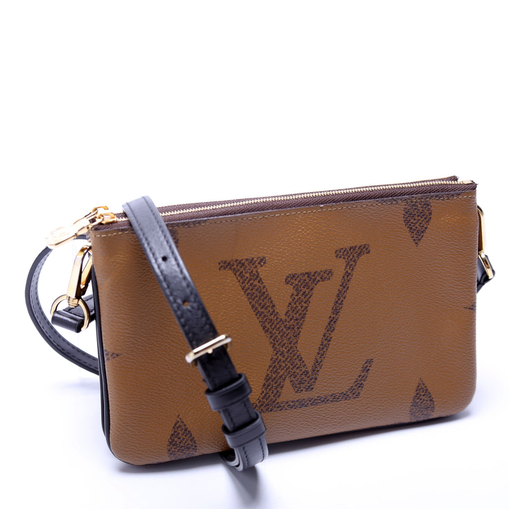 Double Zip Pochette Giant Reverse Monogram
