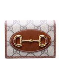 621887 Horsebit 1955 GG Supreme Card Case Brown
