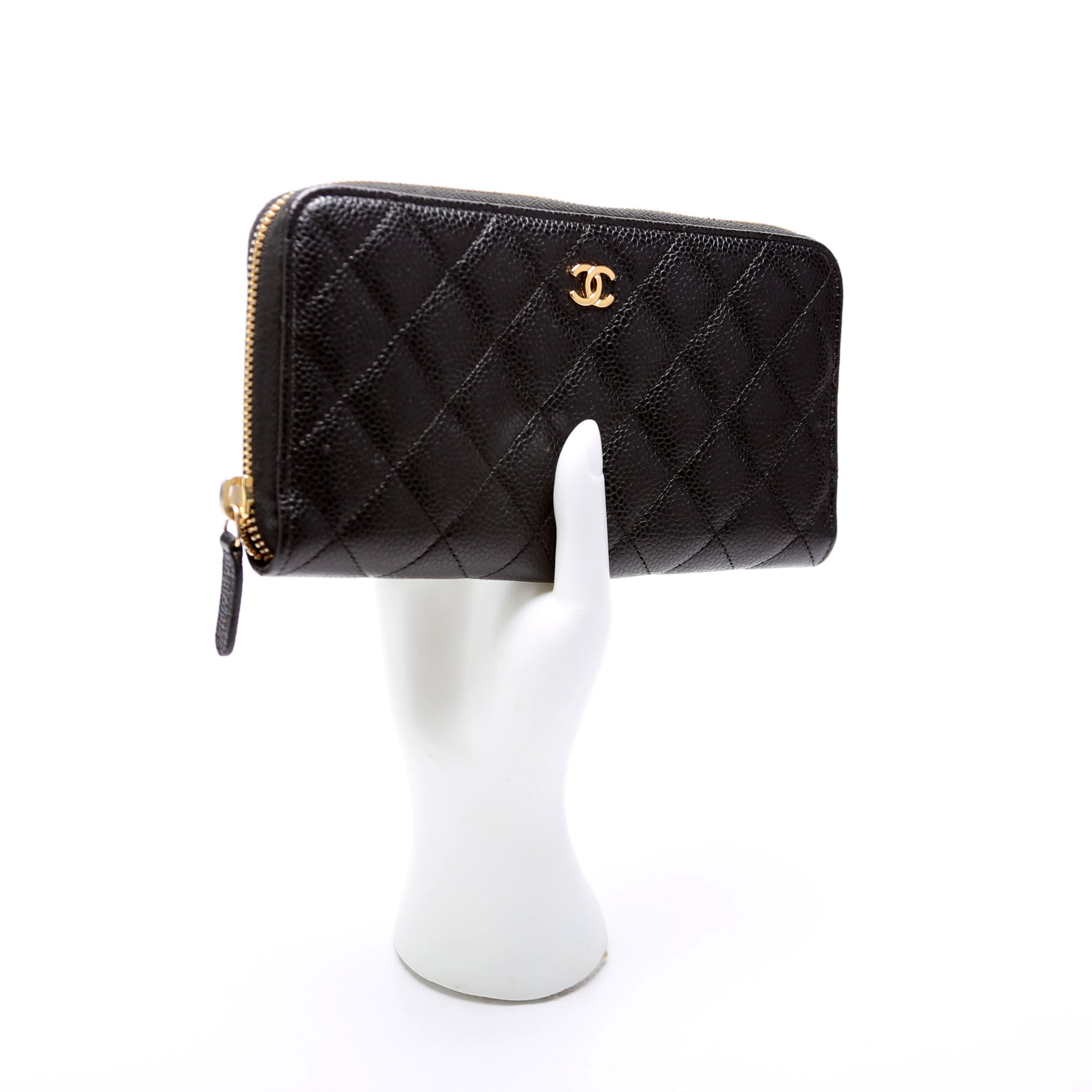 CC Long Za Wallet Caviar 28M Black