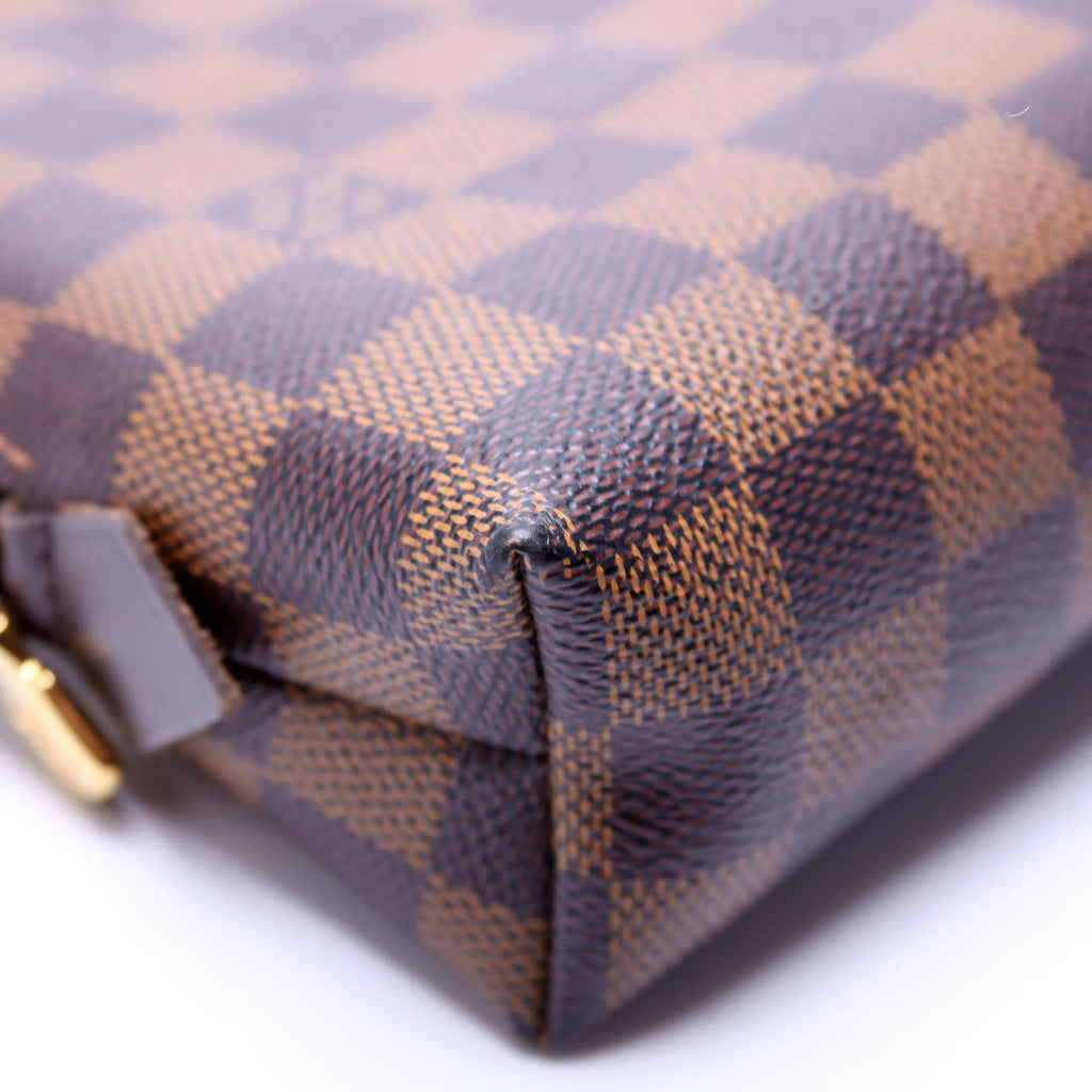 Cosmetic Pouch GM Damier Ebene Brown/Red