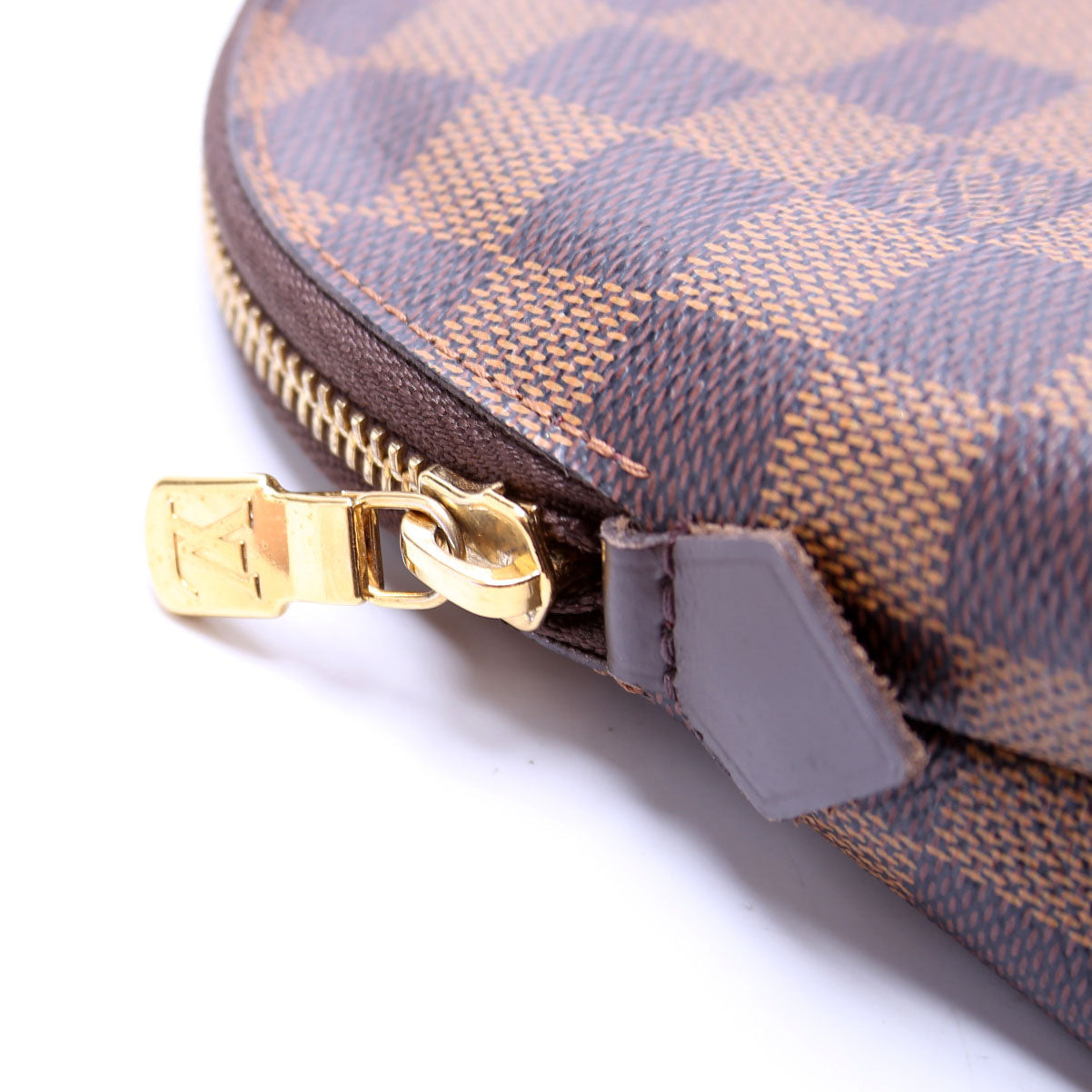 Cosmetic Pouch GM Damier Ebene Brown/Red