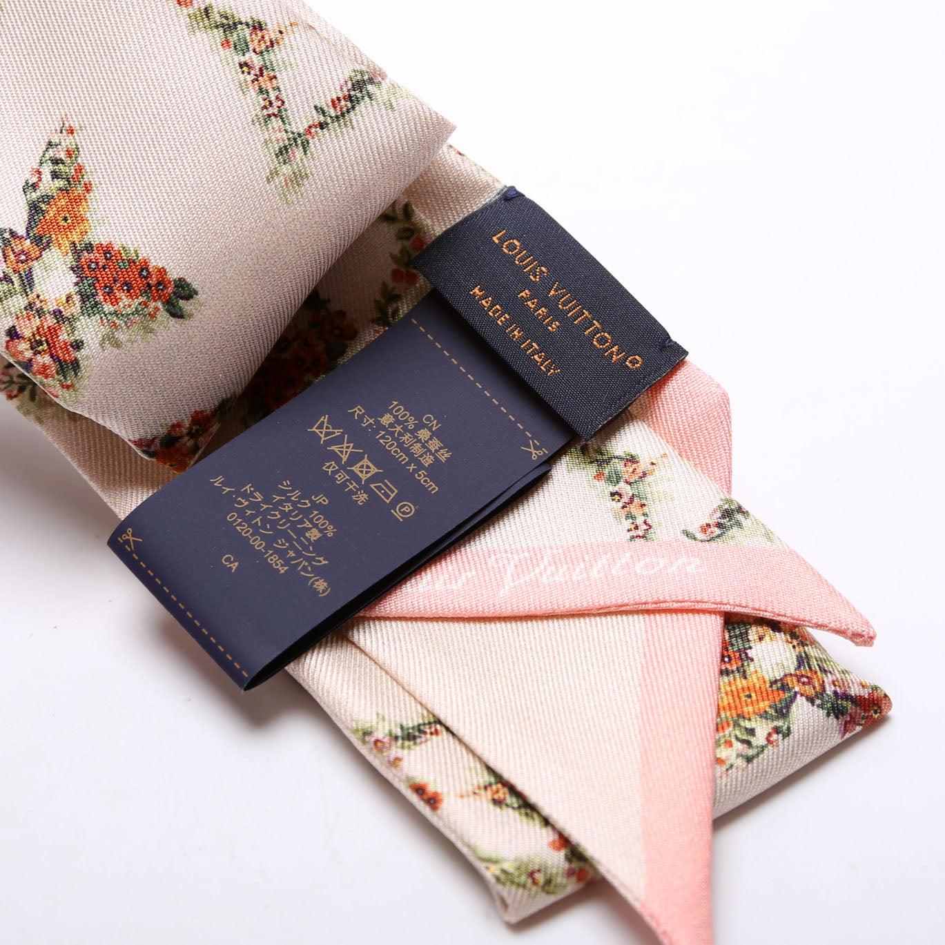 Monogram Flowers BB Silk Bandeau Scarf Pink