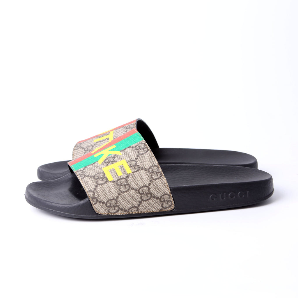 Not Fake GG Slides Size 37 Tan
