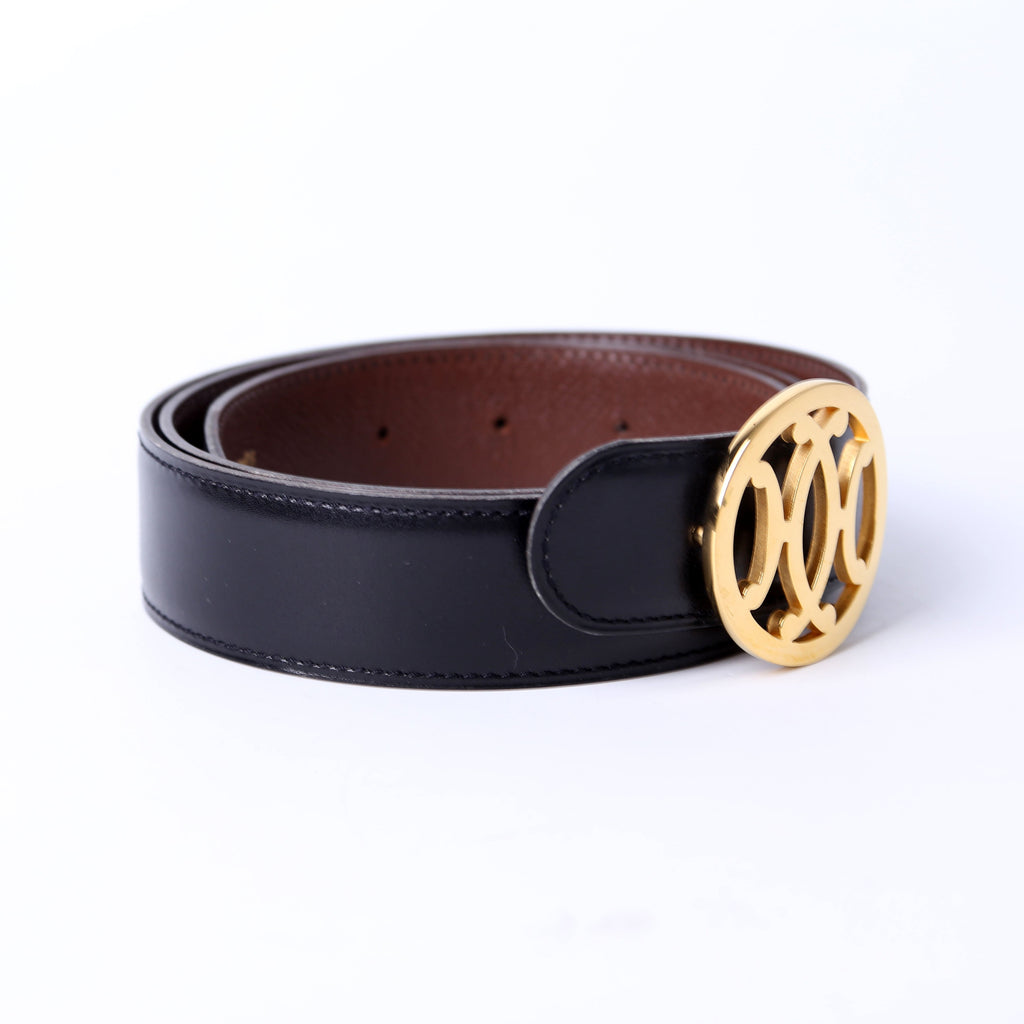 Double H Reversible Leather Belt Size 90 Black/Brown