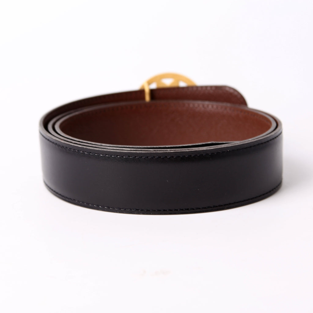Double H Reversible Leather Belt Size 90 Black/Brown