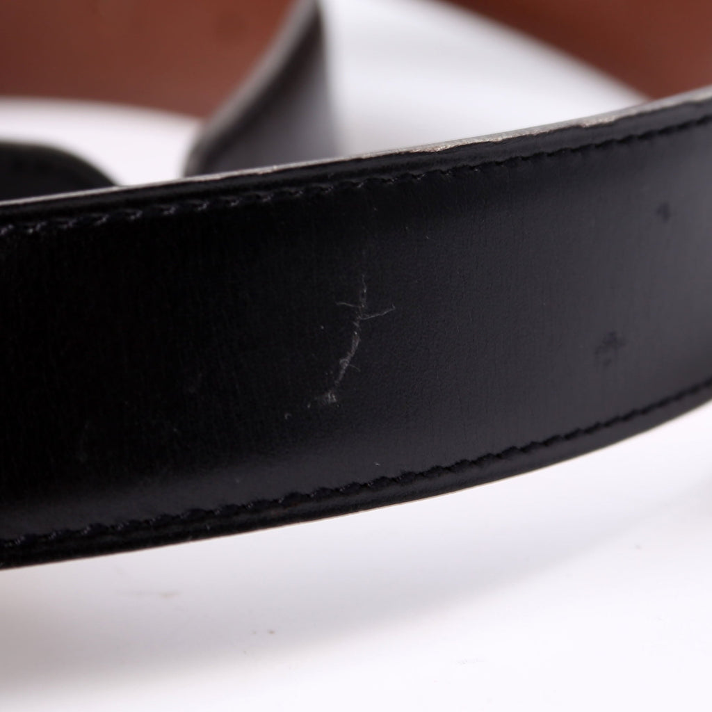 Double H Reversible Leather Belt Size 90 Black/Brown