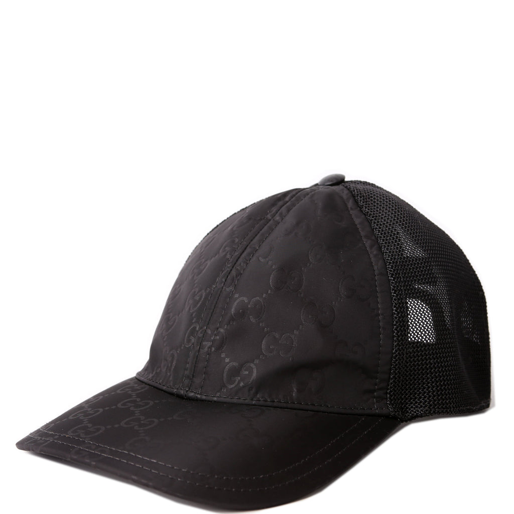 510950 GG Nylon Baseball Cap Size Medium Black