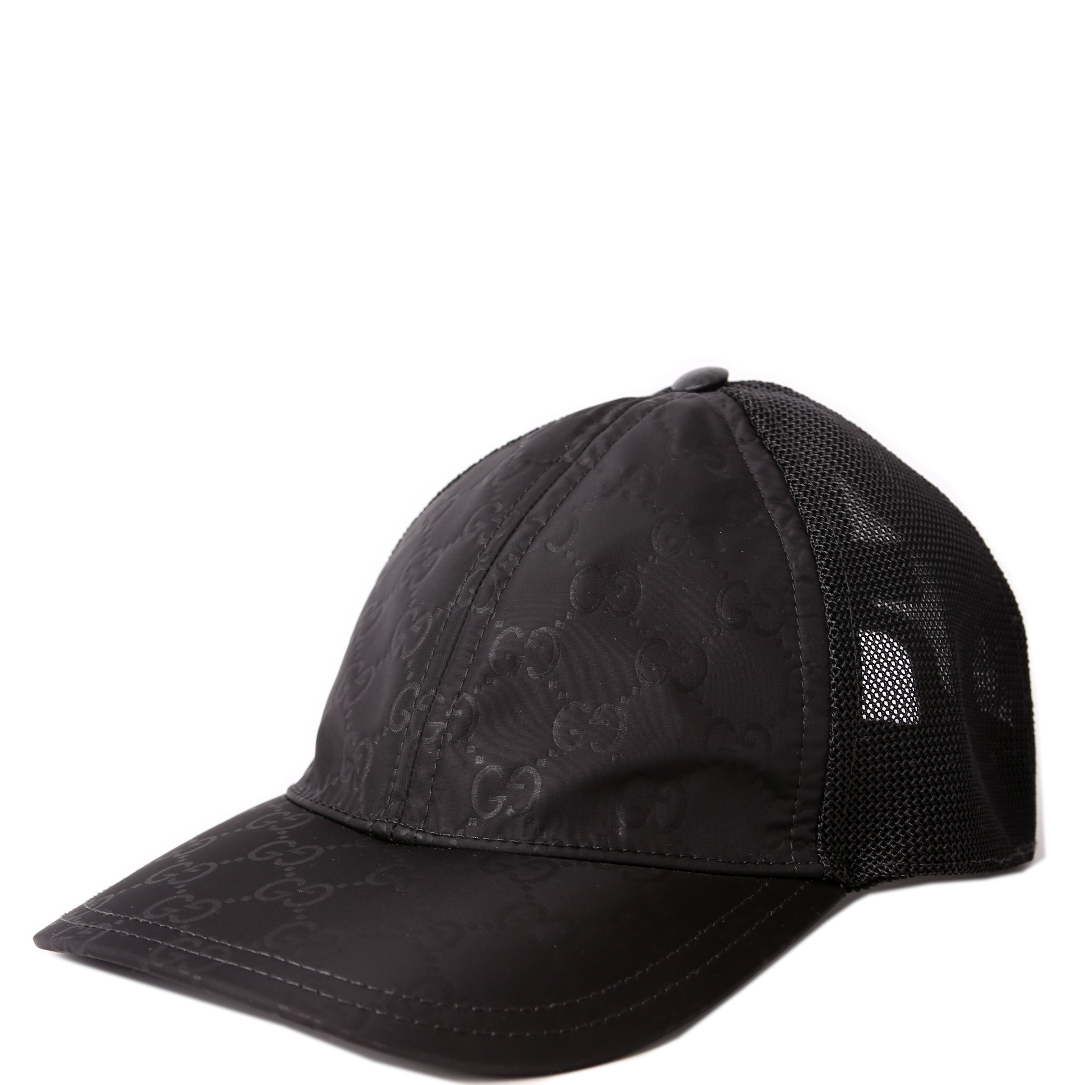 510950 GG Nylon Baseball Cap Size Medium Black