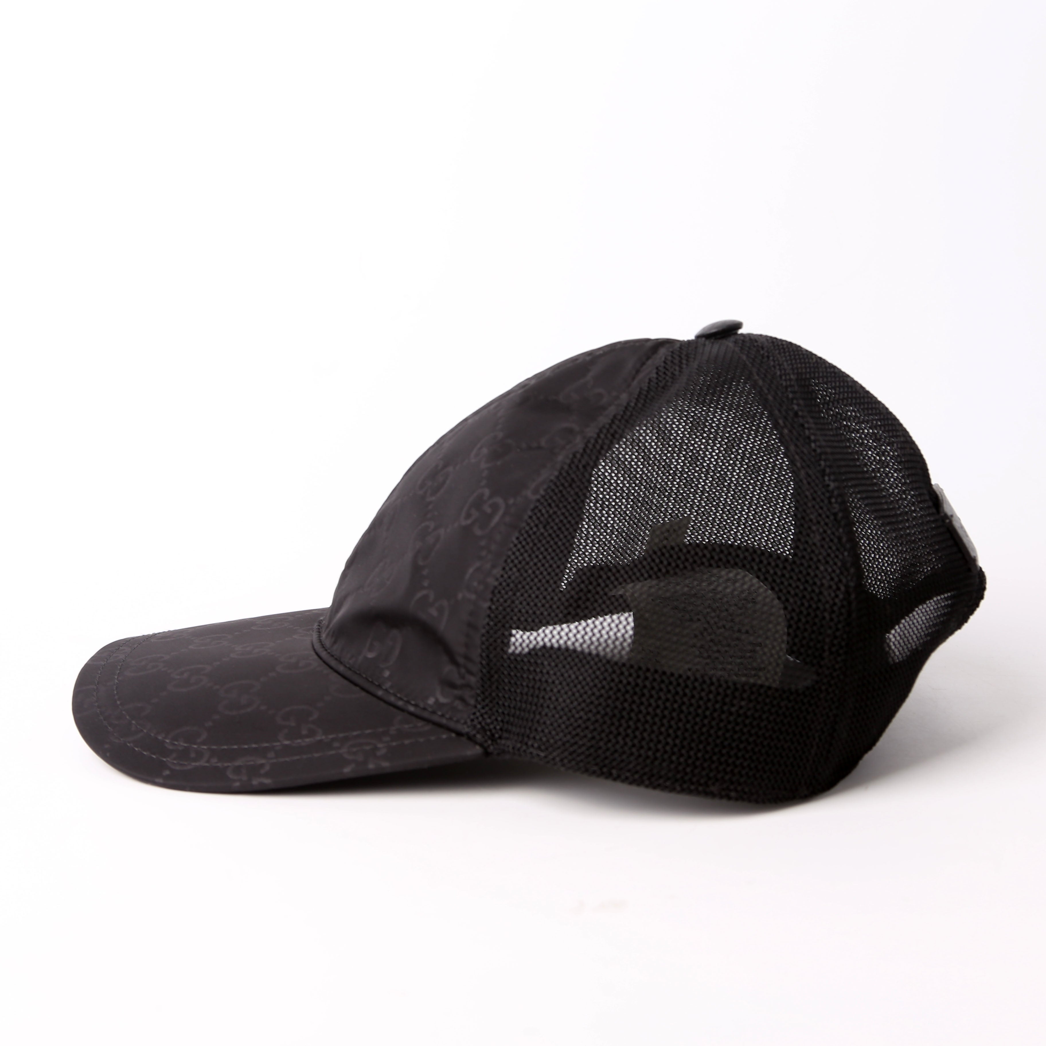510950 GG Nylon Baseball Cap Size Medium Black