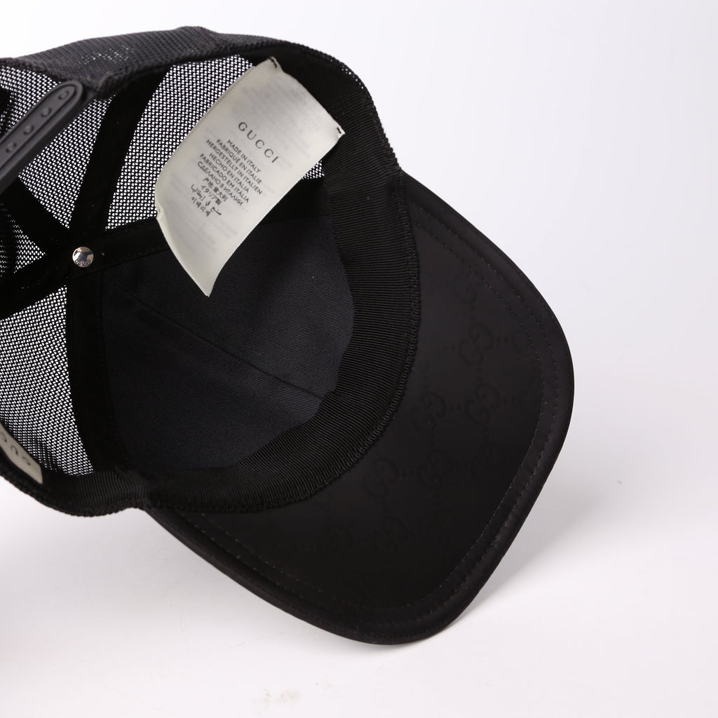 510950 GG Nylon Baseball Cap Size Medium Black