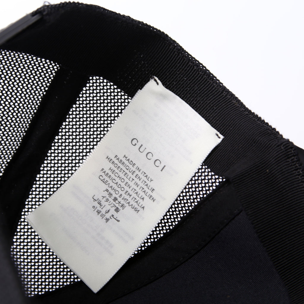 510950 GG Nylon Baseball Cap Size Medium Black