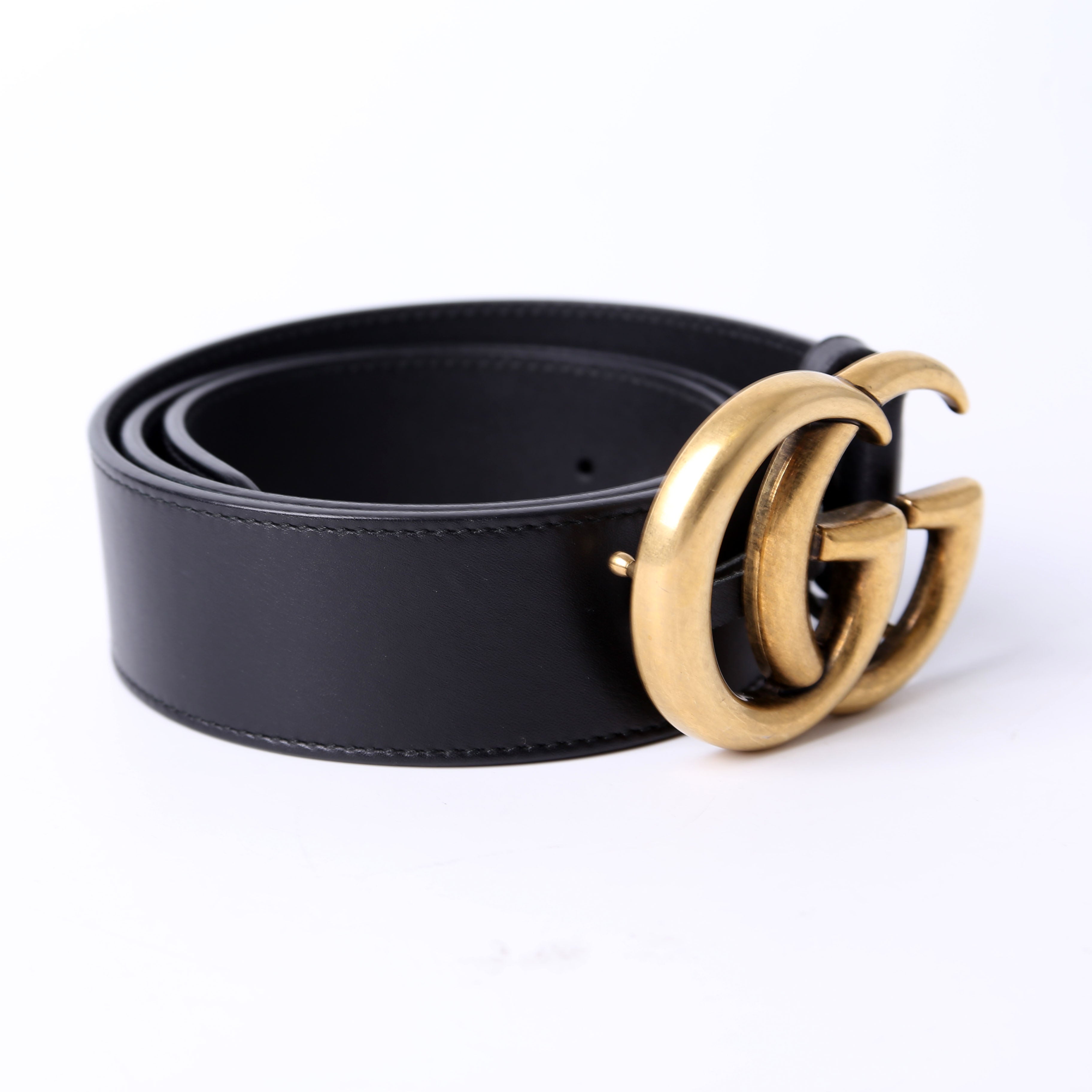 Gucci 400593 Marmont GG Leather Belt Size 75/30 Black