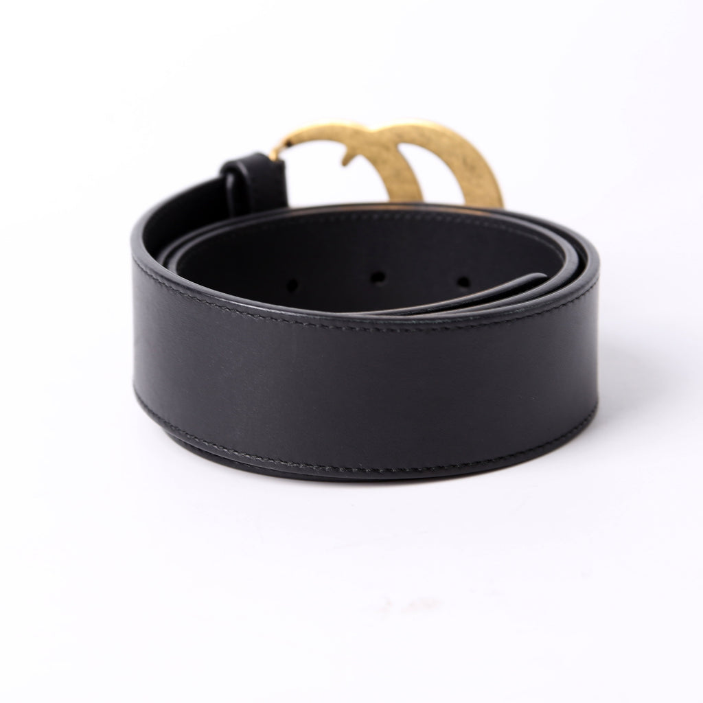 Gucci 400593 Marmont GG Leather Belt Size 75/30 Black