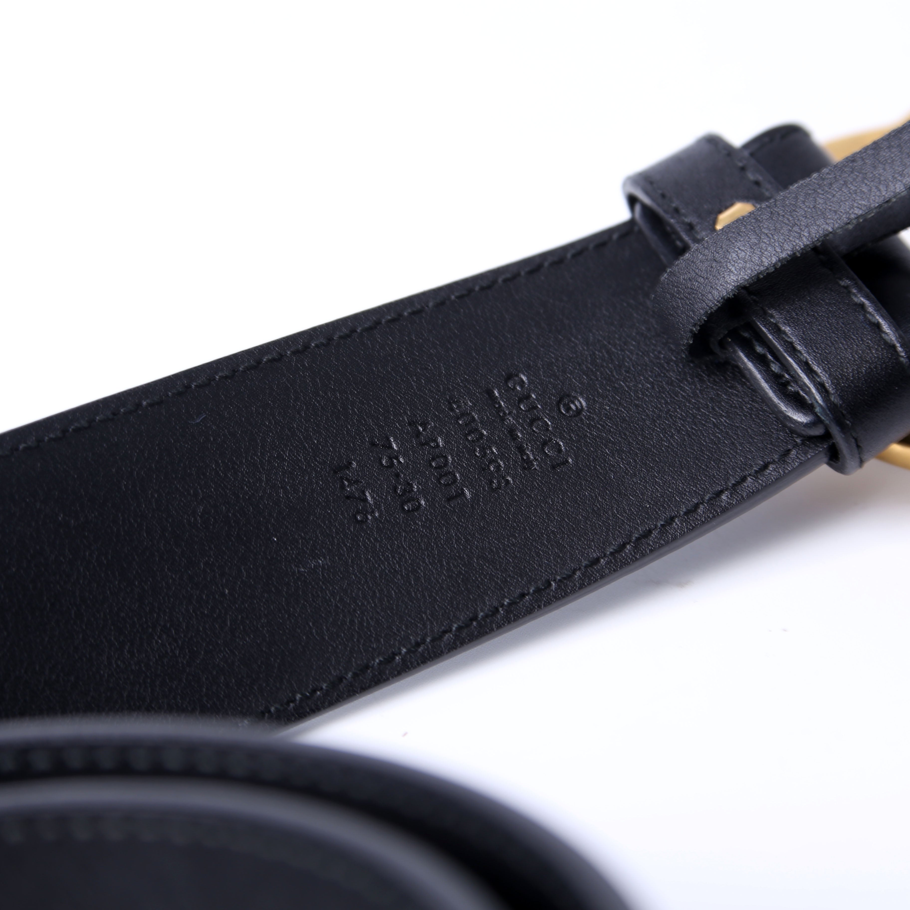Gucci 400593 Marmont GG Leather Belt Size 75/30 Black