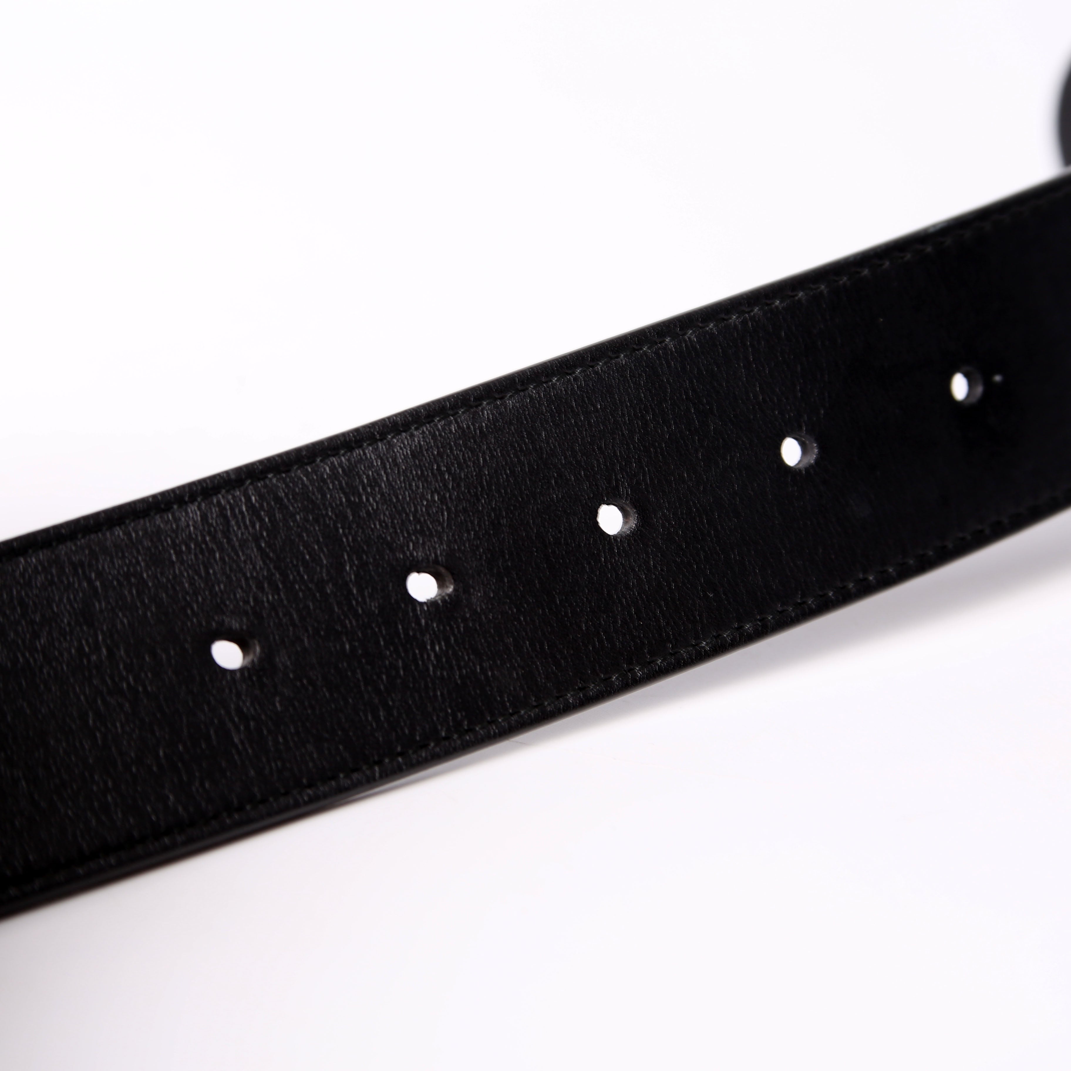 Gucci 400593 Marmont GG Leather Belt Size 75/30 Black
